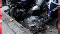 Negligence by BMC Contractor in Mulund; Sewerage Line Damaged During Footpath Work