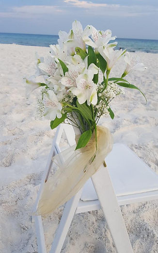 Pensacola Beach Weddings Chamille Chairs