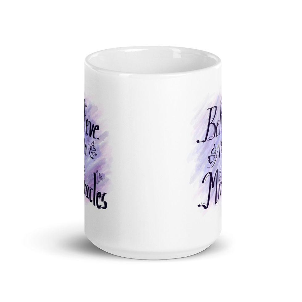 Thumbnail: Believe in Miracles White glossy mug