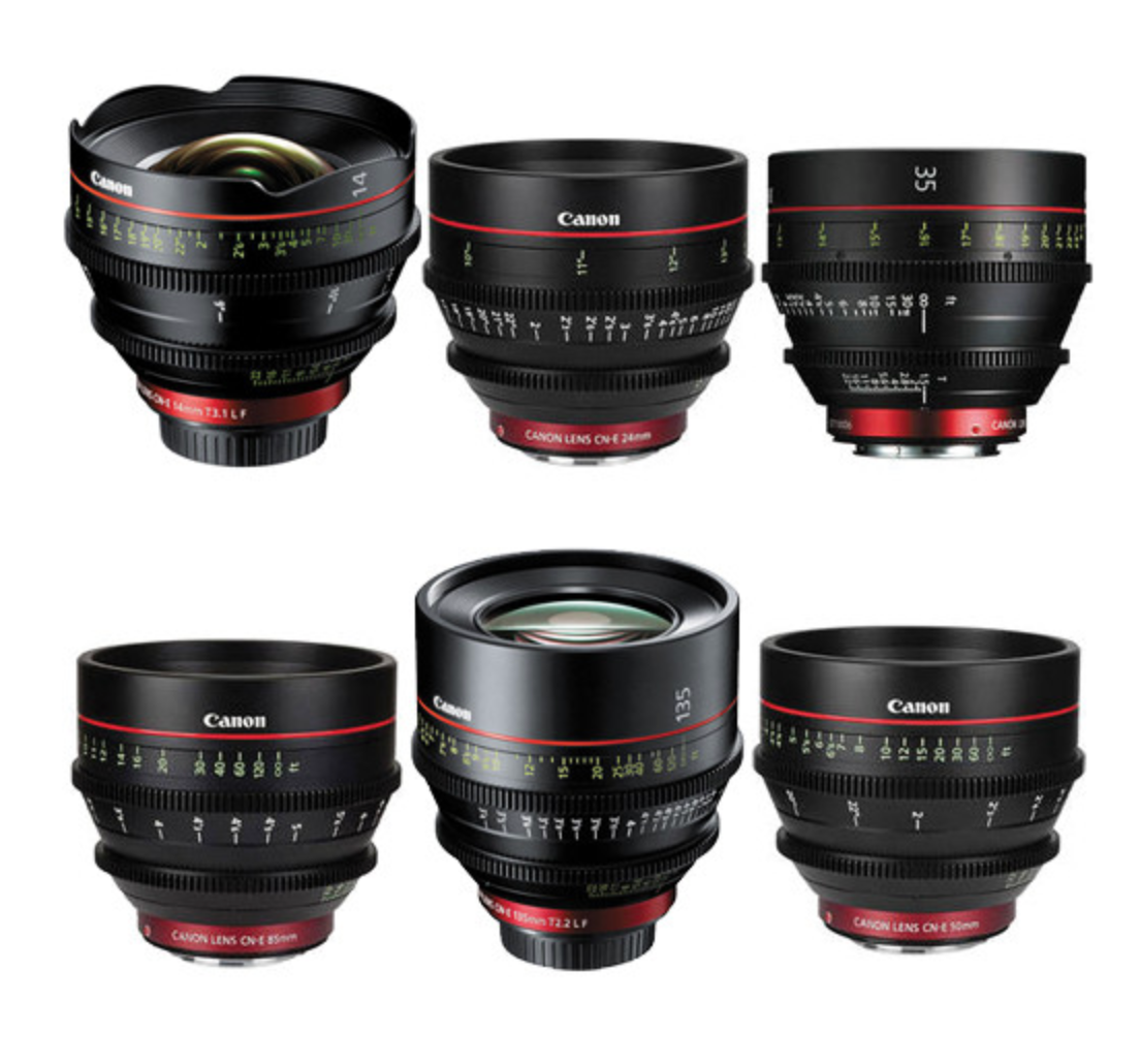 Pack of 7 Canon CN-E lenses - EF Mount