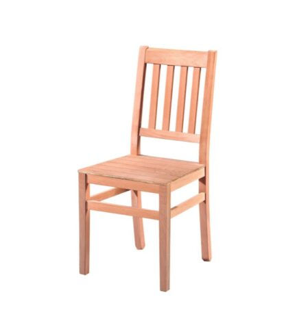 Masiflife 4 Çıtalı Izgaralı Sandalye - Cilasız Ham Ahşap