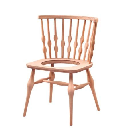 Masiflife Boncuk Döşemeli Berjer - Cilasız Ham Ahşap