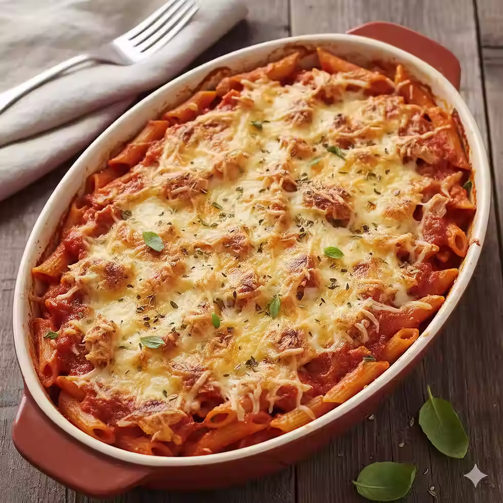 Gratin de pâtes économique au thon et à la tomate!