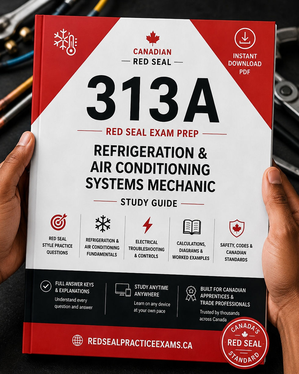 Buy Red Seal 313A Refrigeration and Air Conditioning Mechanic Exam Prep Study Guide
