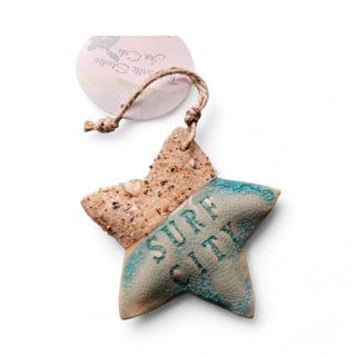 Custom Sandy Starfish Ceramic Ornament