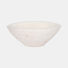 10" Tapered Bowl Rough Finish, White