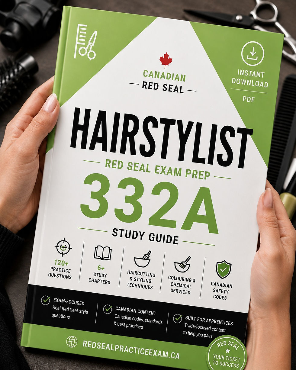 Thumbnail: Buy and instantly download the Red Seal 332A Hairstylist Exam Prep Study Guide