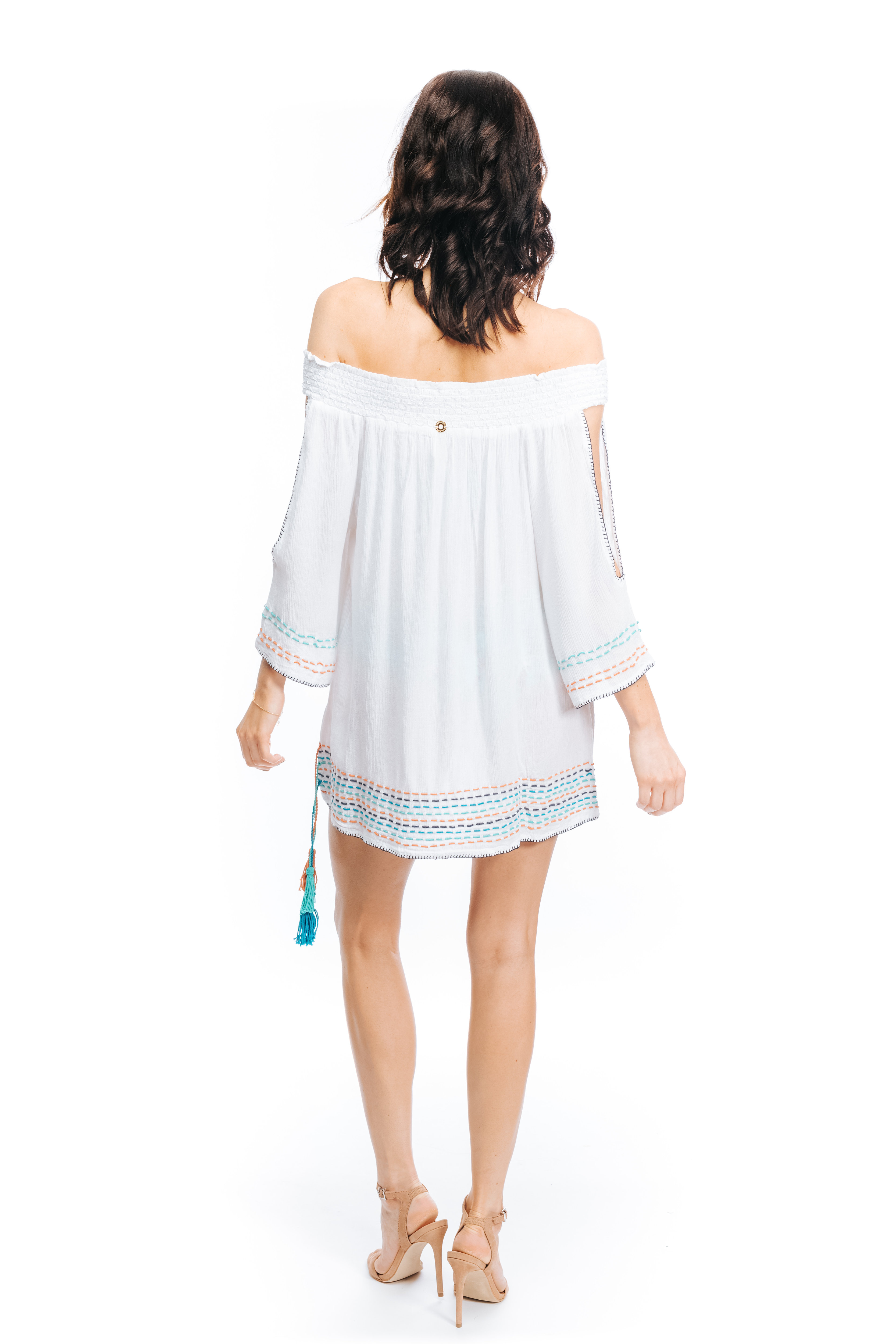 Embellished Short Dress Beach Cover Up
