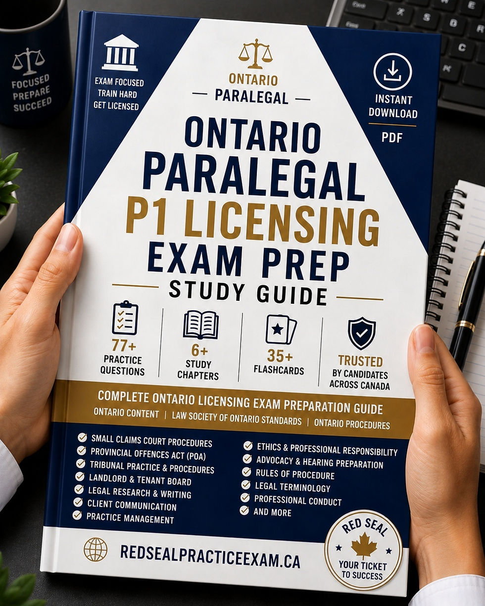 Thumbnail: Buy and Download Ontario Paralegal P1 Licensing Exam Prep Study Guide