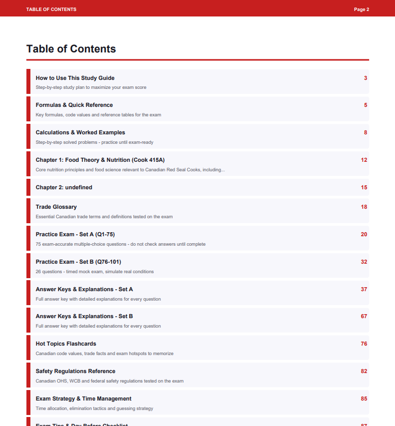 Thumbnail: buy Red Seal Cook 415A Exam Prep Study Guide in Canada