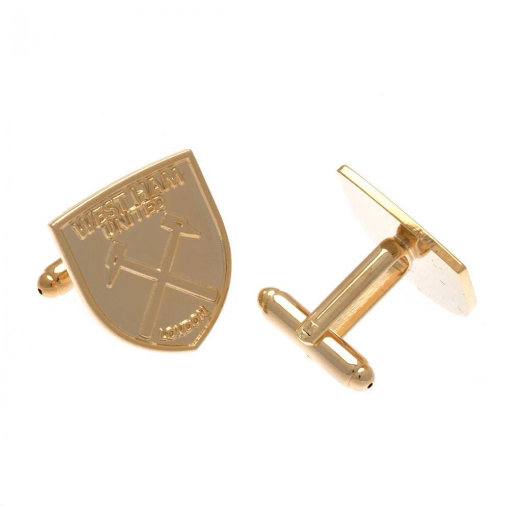West Ham United FC Gold Plated Cufflinks.