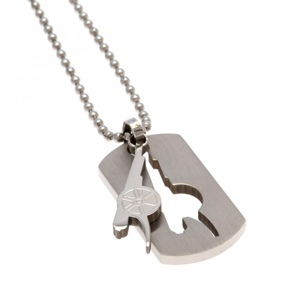 Arsenal FC Cut Out Cannon Dog Tag & Chain.