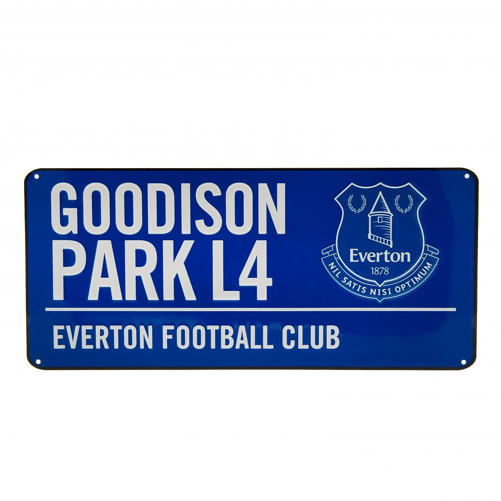 Everton FC Colour Street Sign.