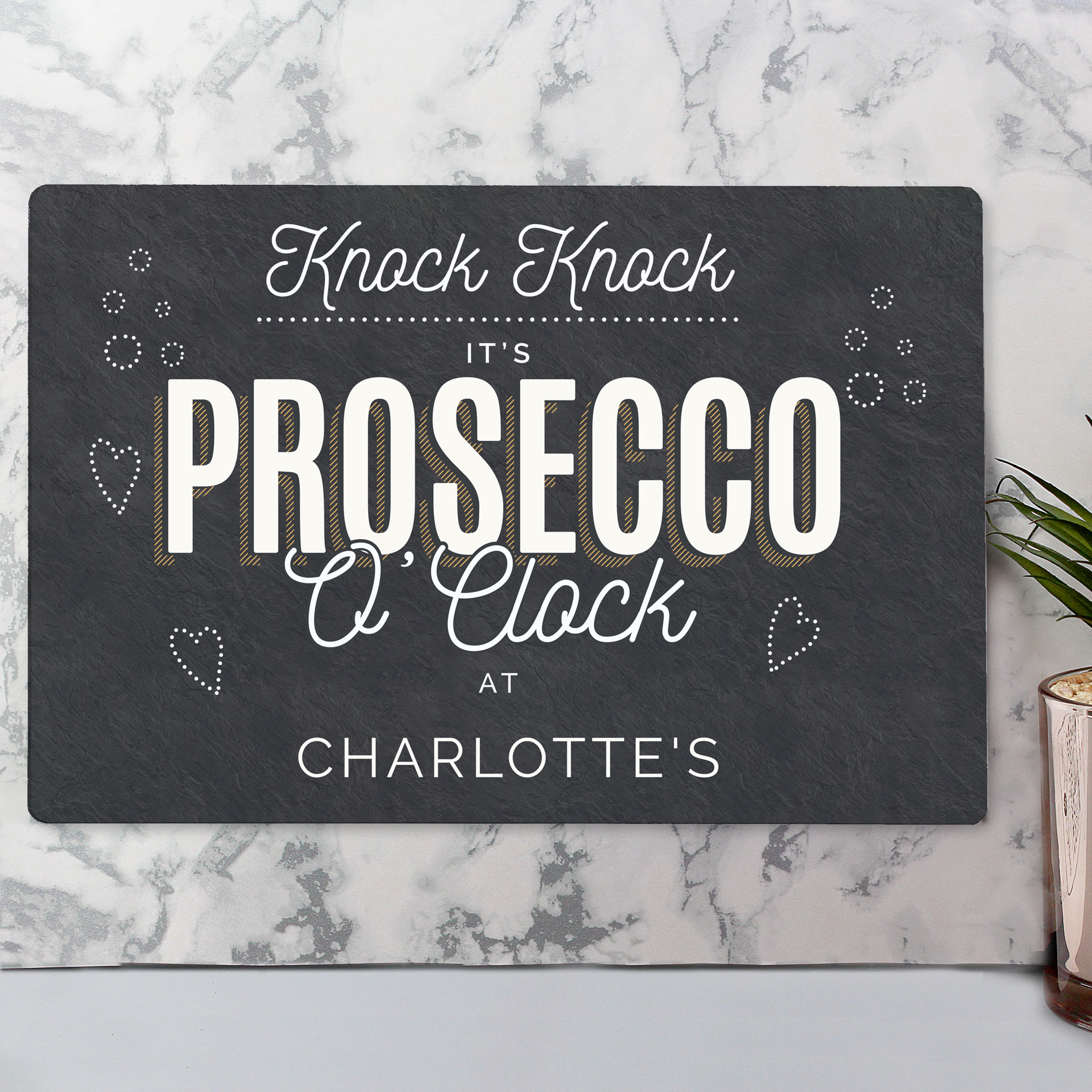 Personalised Prosecco Metal Sign.