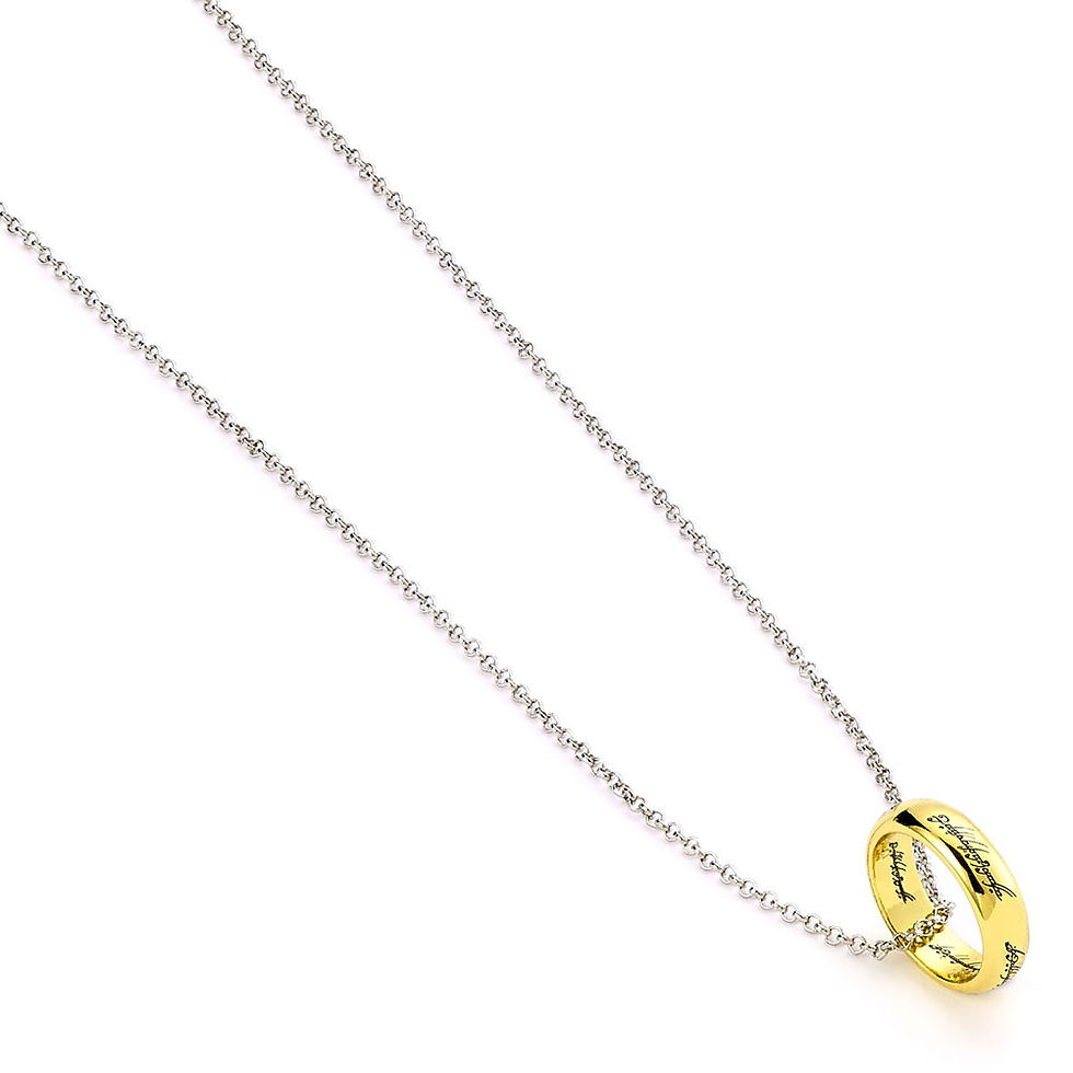 Thumbnail: The Lord Of The Rings Silver Plated One Ring Necklace.