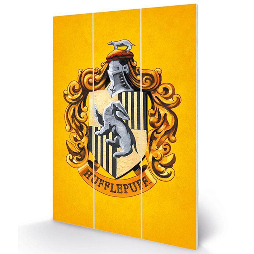 Harry Potter Hufflepuff Wood Print.
