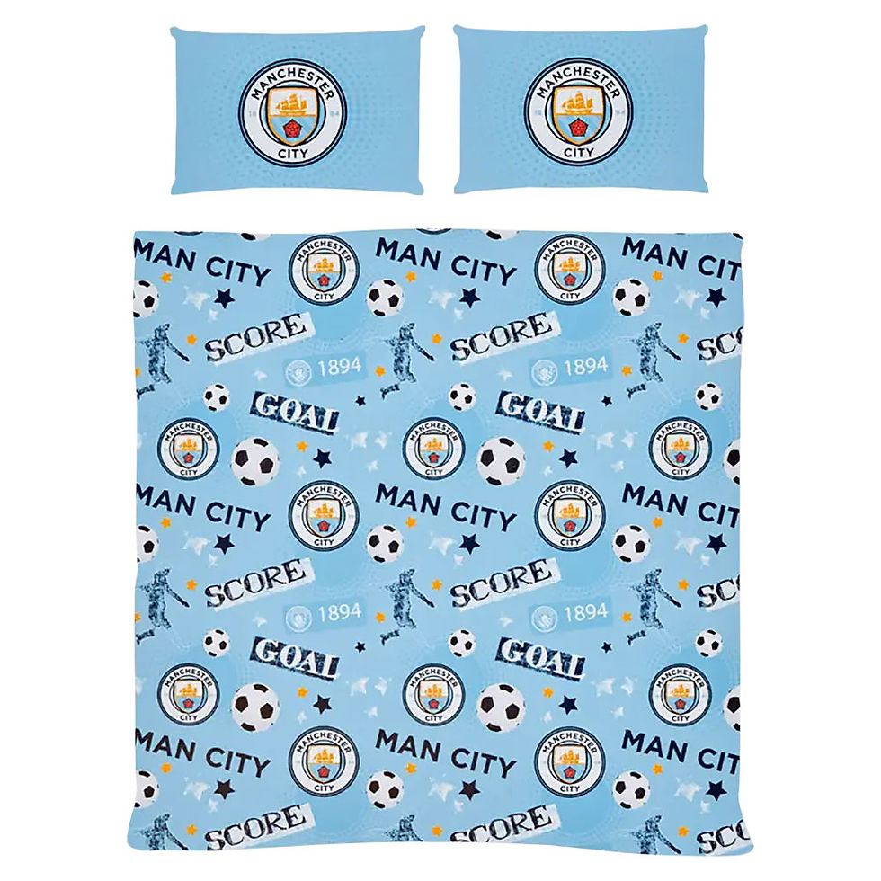 Manchester City FC Striker Double Duvet Set.