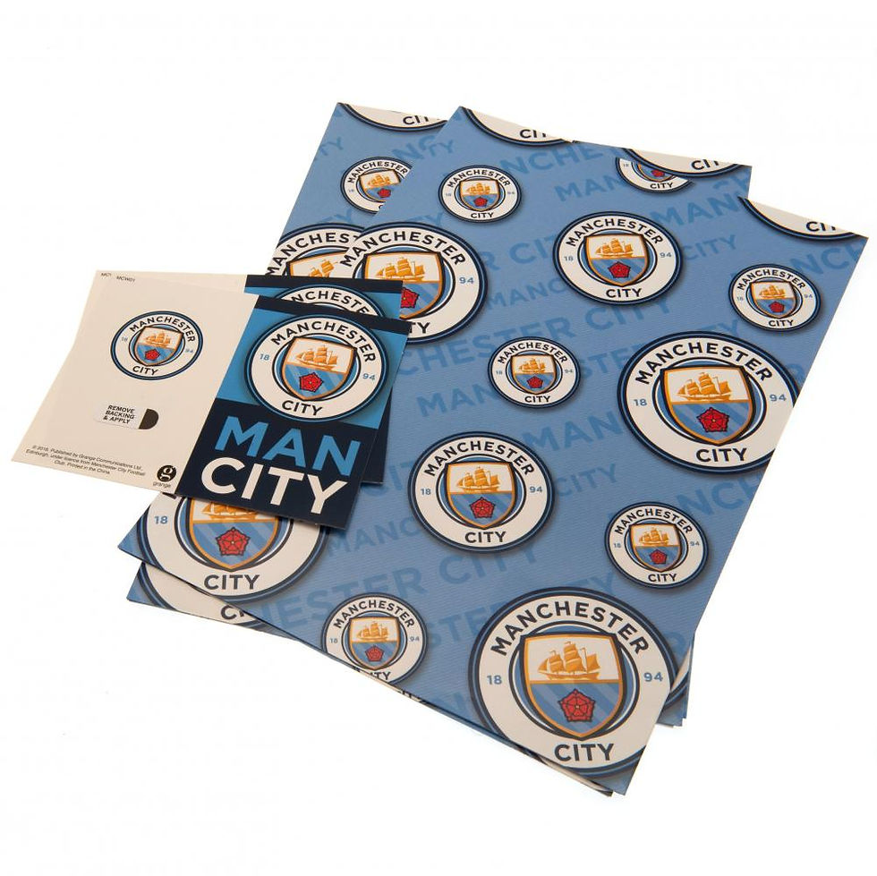 Manchester City FC Crest Gift Wrap.