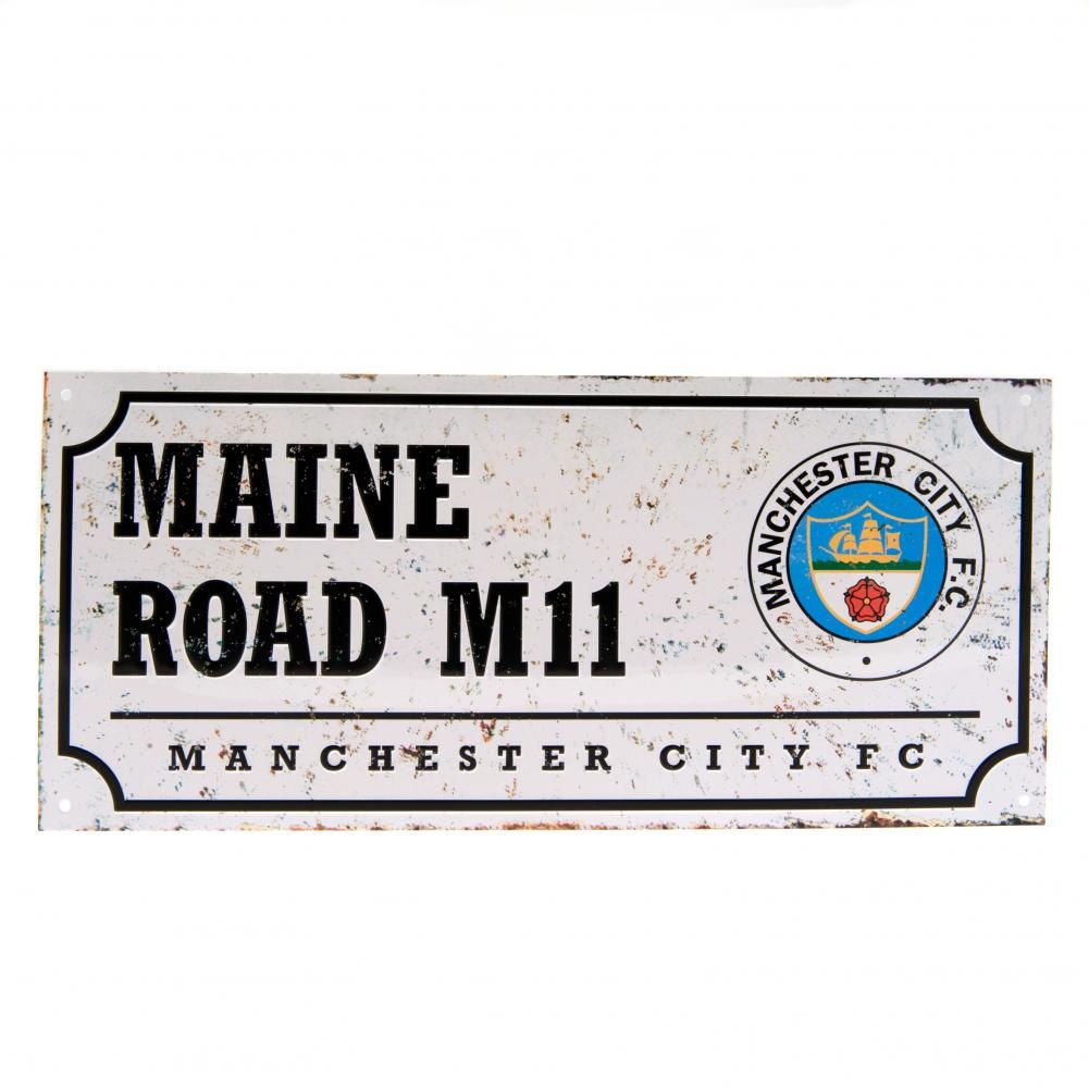Manchester City FC Retro Street Sign.