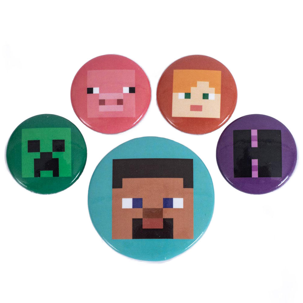 Minecraft Button Badge Set.