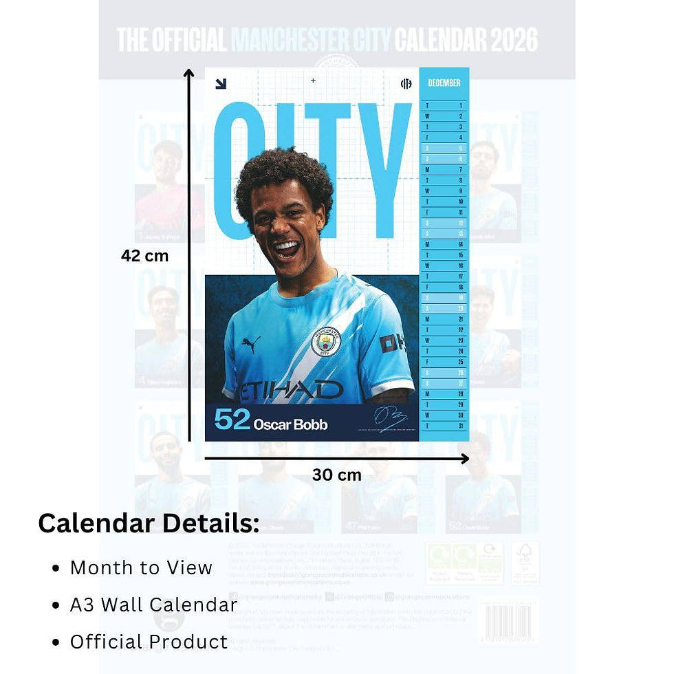 Thumbnail: Manchester City FC A3 Calendar 2026.
