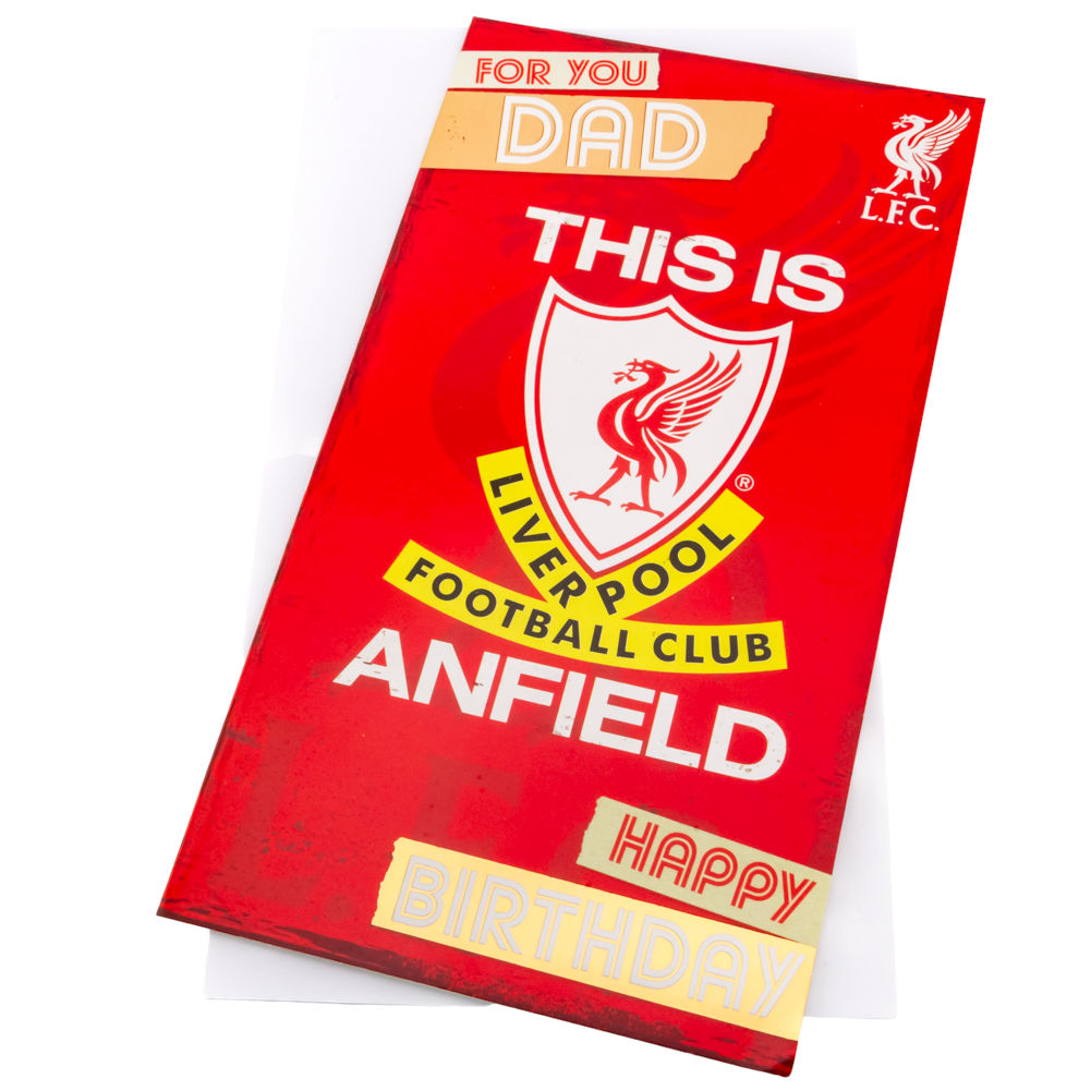 Liverpool FC Dad Birthday Card.
