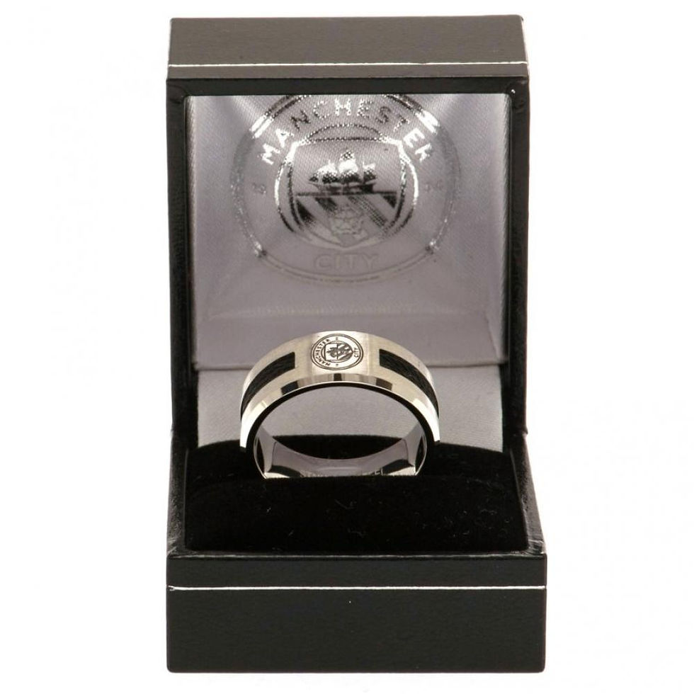 Thumbnail: Manchester City FC Black Inlay Ring Large.