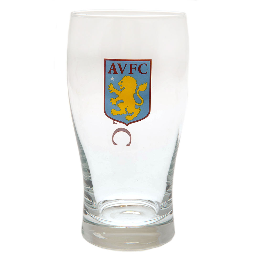 Aston Villa FC Tulip Pint Glass.