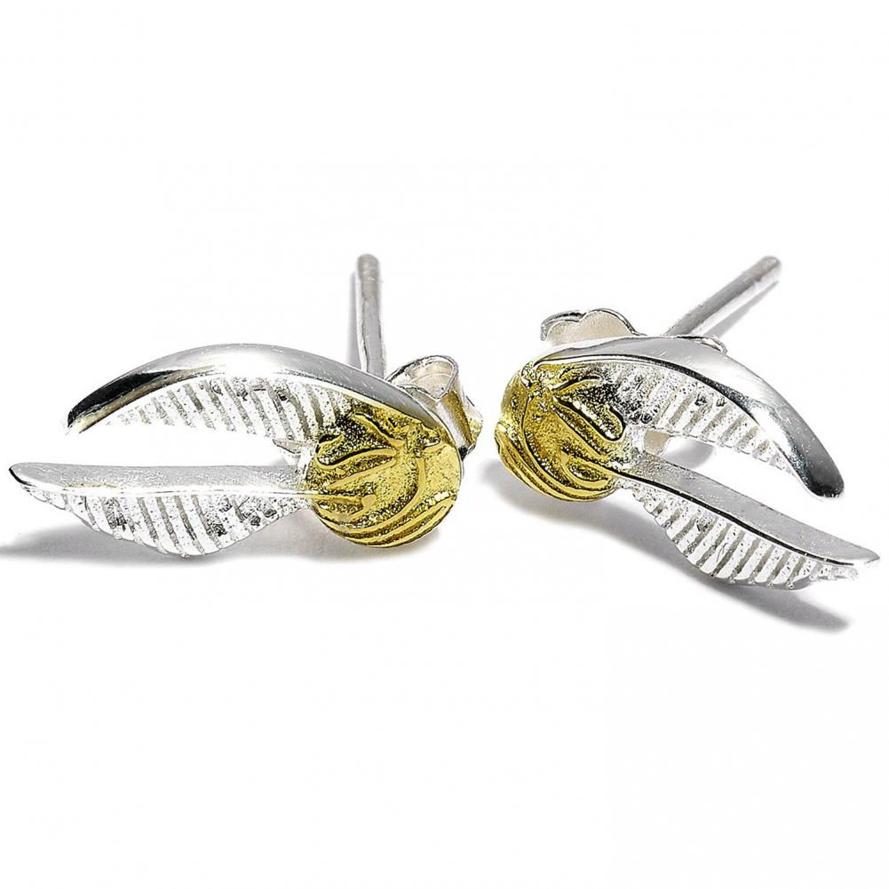 Harry Potter Sterling Silver Earrings Golden Snitch.
