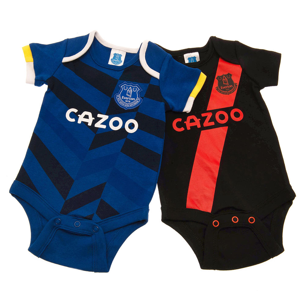 Everton FC 2 Pack Bodysuit 9-12 Mths.
