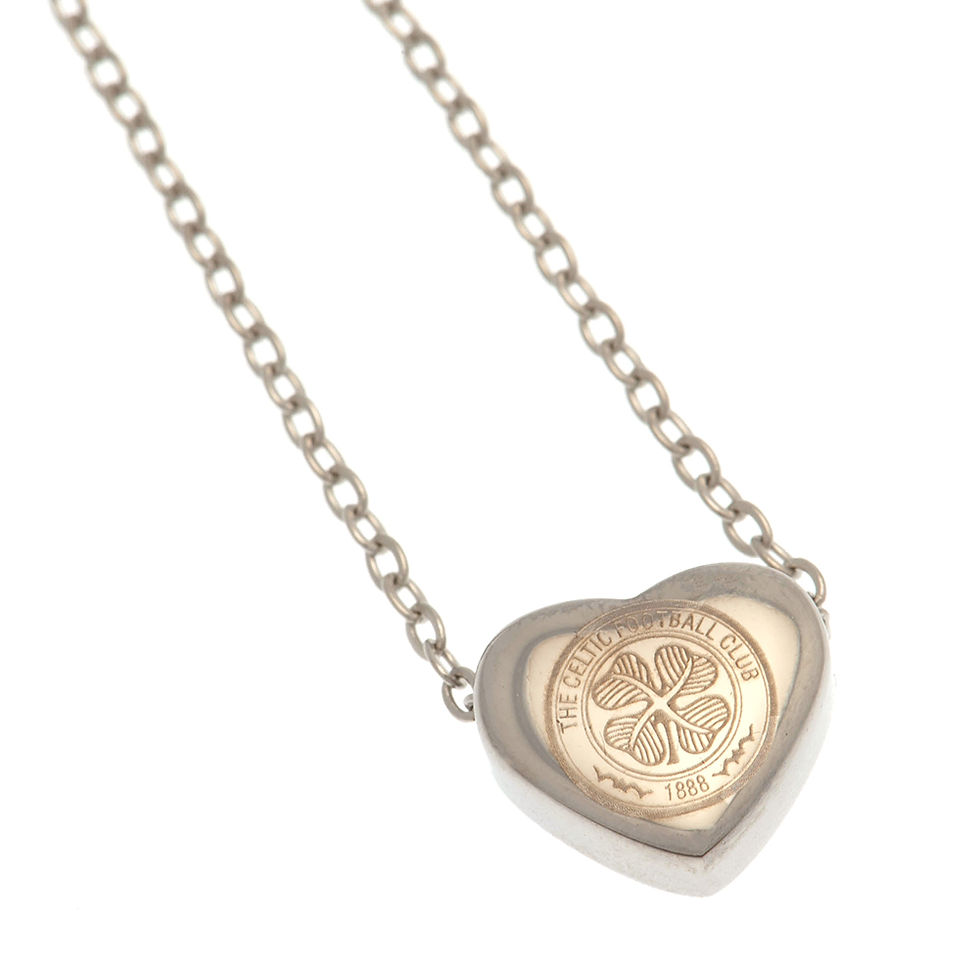 Celtic FC Stainless Steel Heart Necklace.