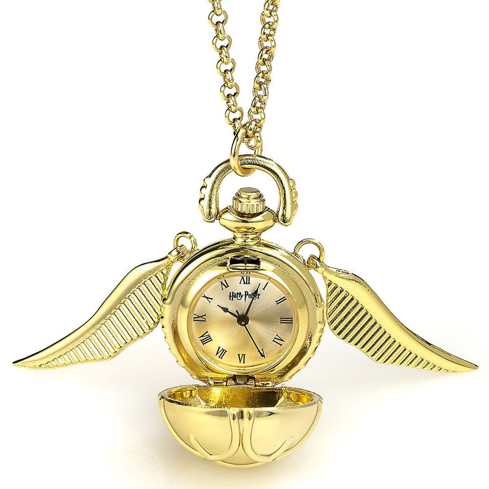 Harry Potter Gold Plated Golden Snitch Watch Necklace.