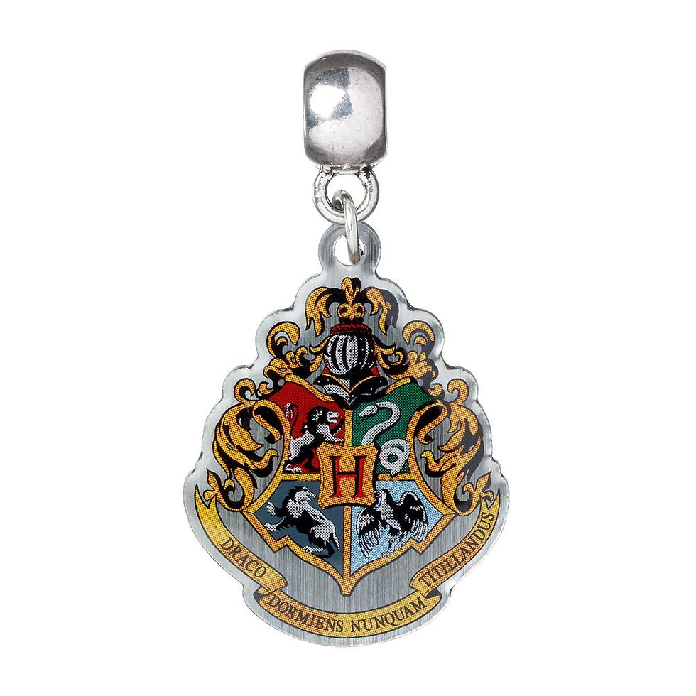 Harry Potter Silver Plated Hogwarts Crest Charm.