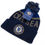 Thumbnail: Chelsea FC Navy Text Ski Hat.