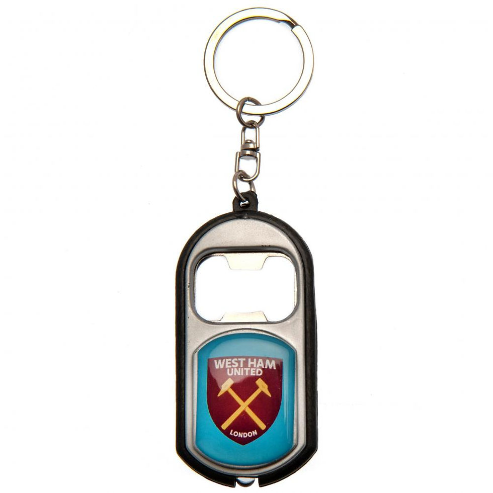 West Ham United FC Keyring Torch Bottle Opener.