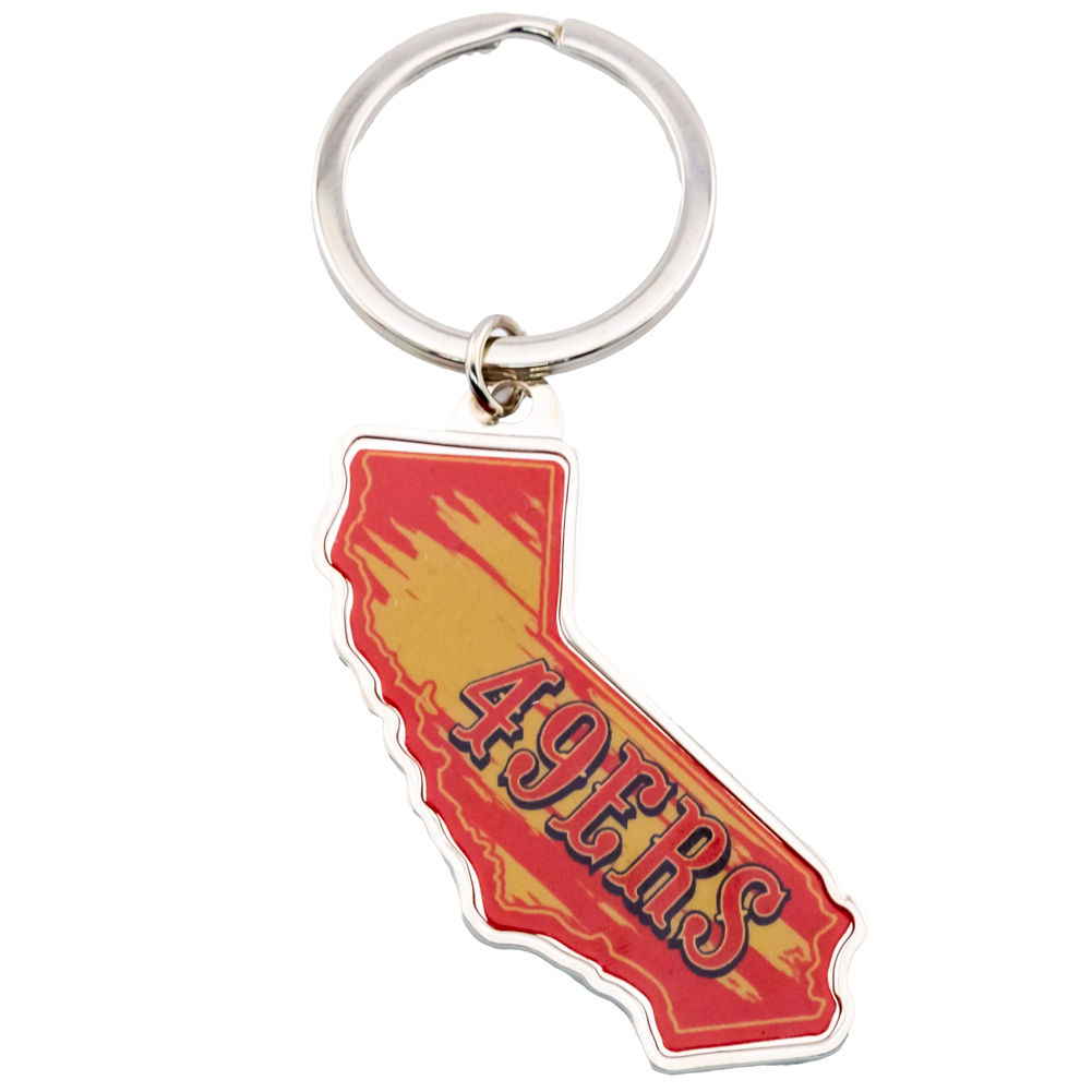 San Francisco 49ers State Shape Keyring.