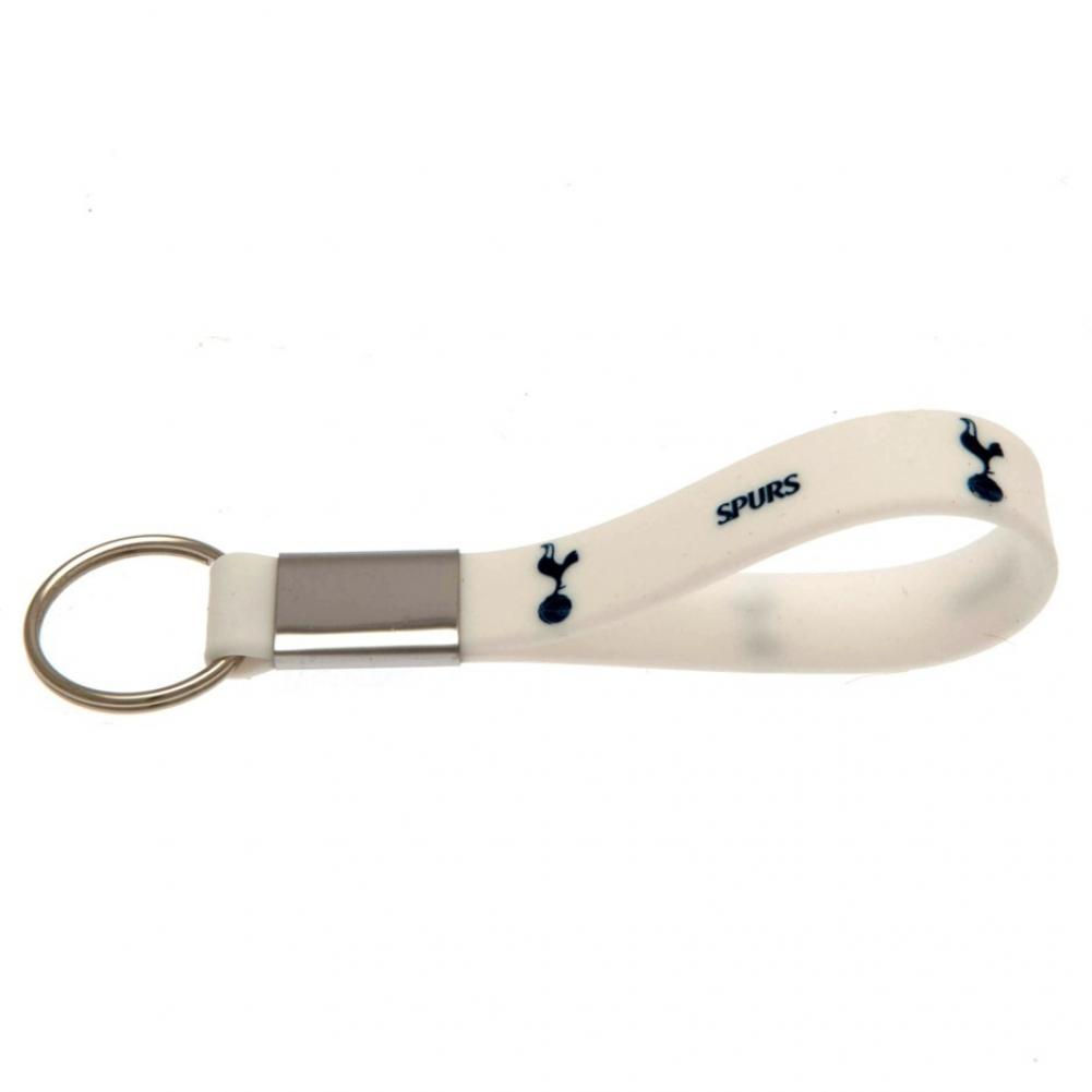 Tottenham Hotspur FC White Silicone Keyring.