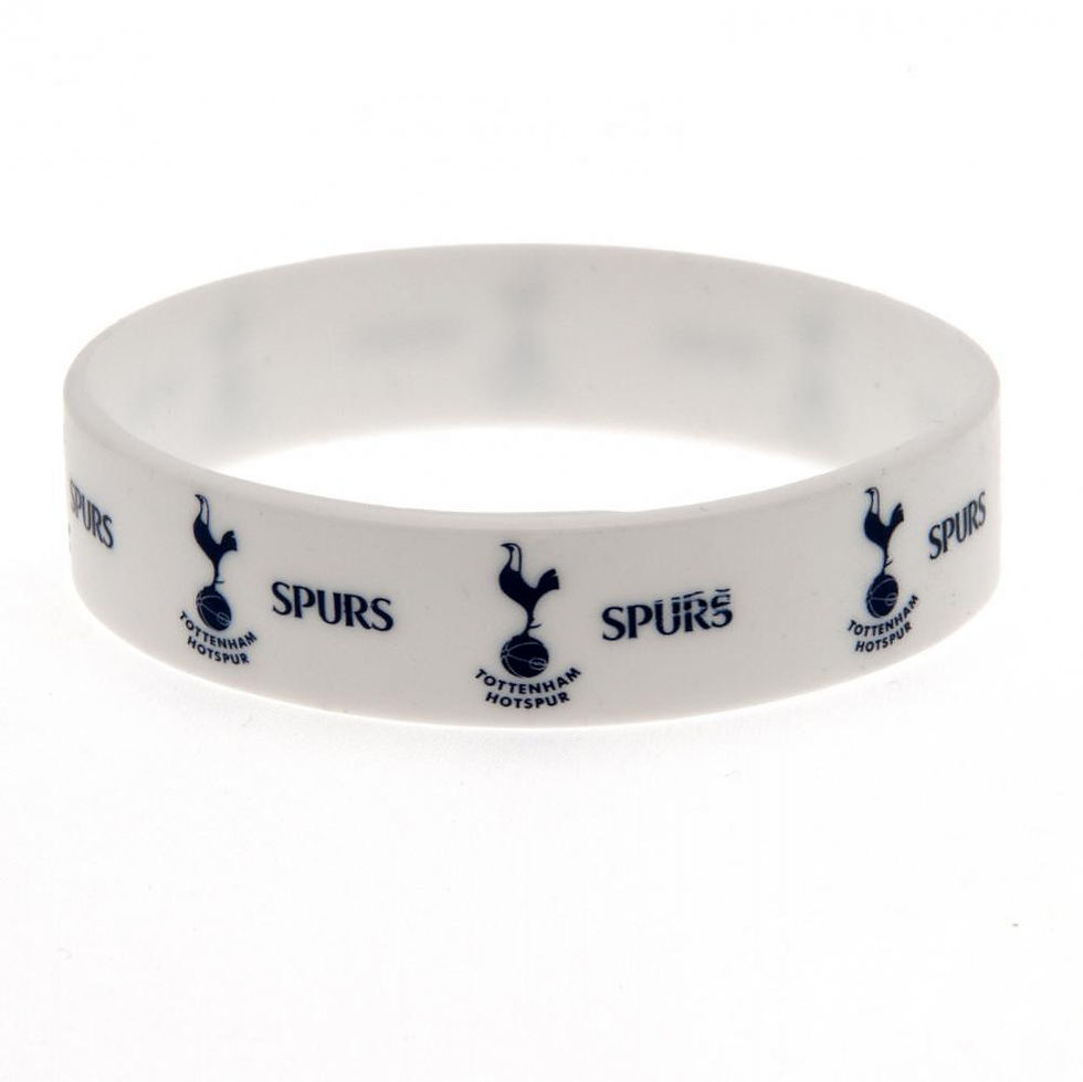 Tottenham Hotspur FC White Silicone Wristband.