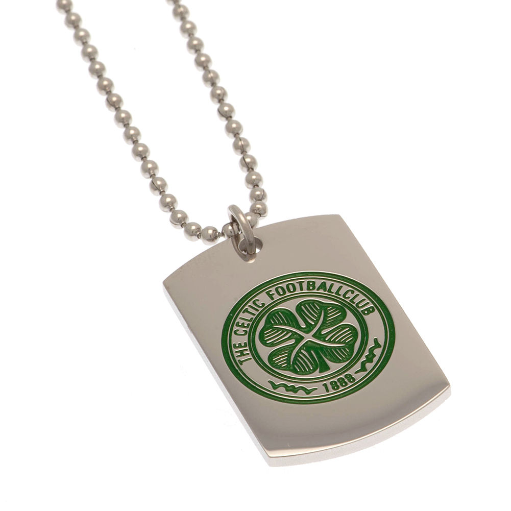 Celtic FC Enamel Crest Dog Tag & Chain.