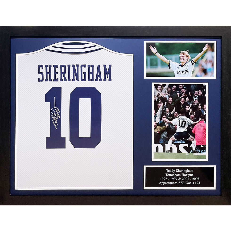 Tottenham Hotspur FC 1994 Sheringham Signed Shirt (Framed).