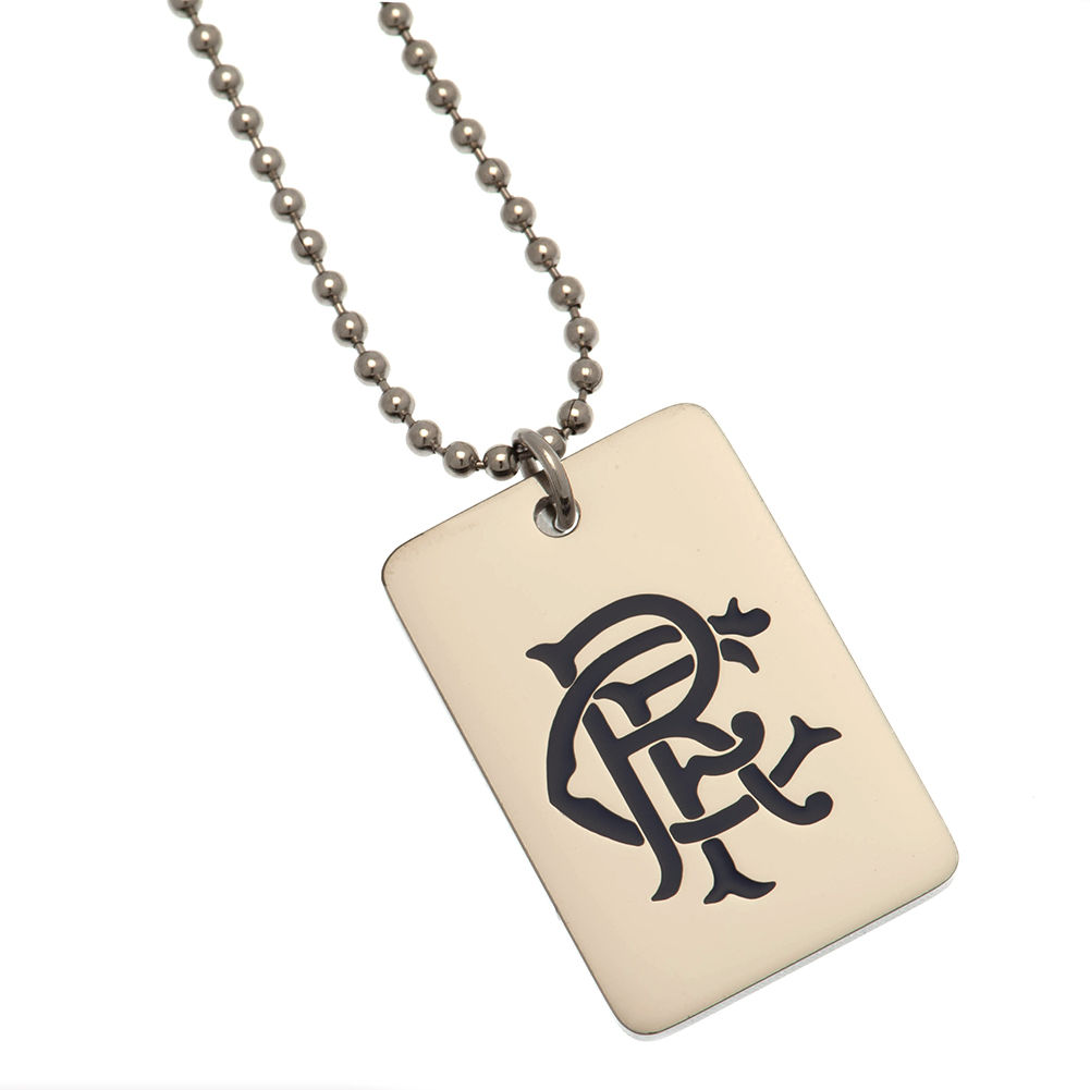 Rangers FC Enamel Crest Dog Tag & Chain.