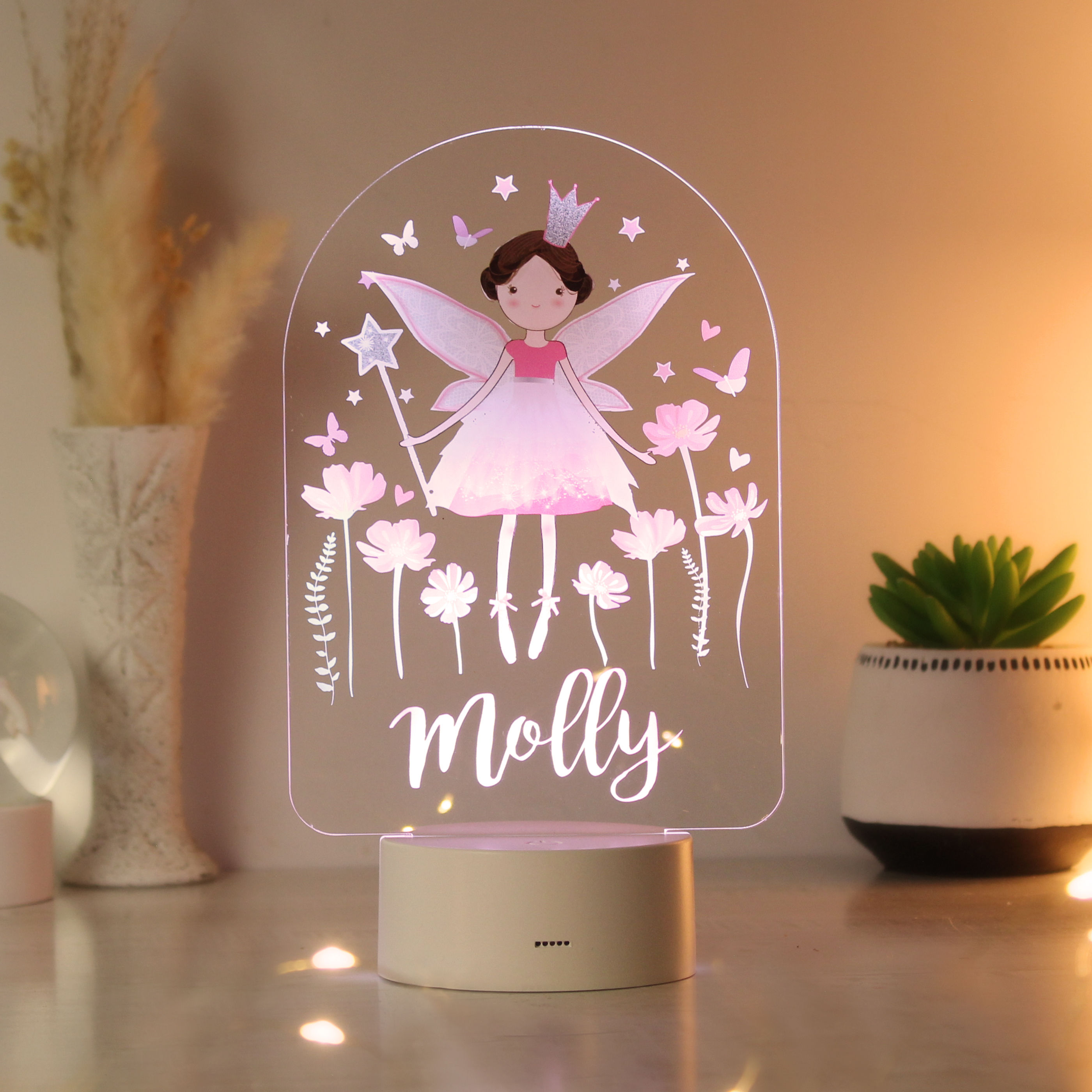 Personalised Fairy Princess LED Colour Changing Light.