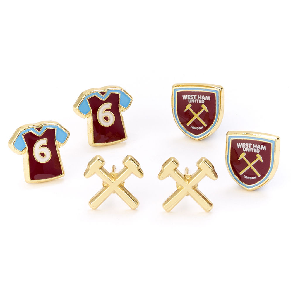 West Ham United FC Stud Earring Set.