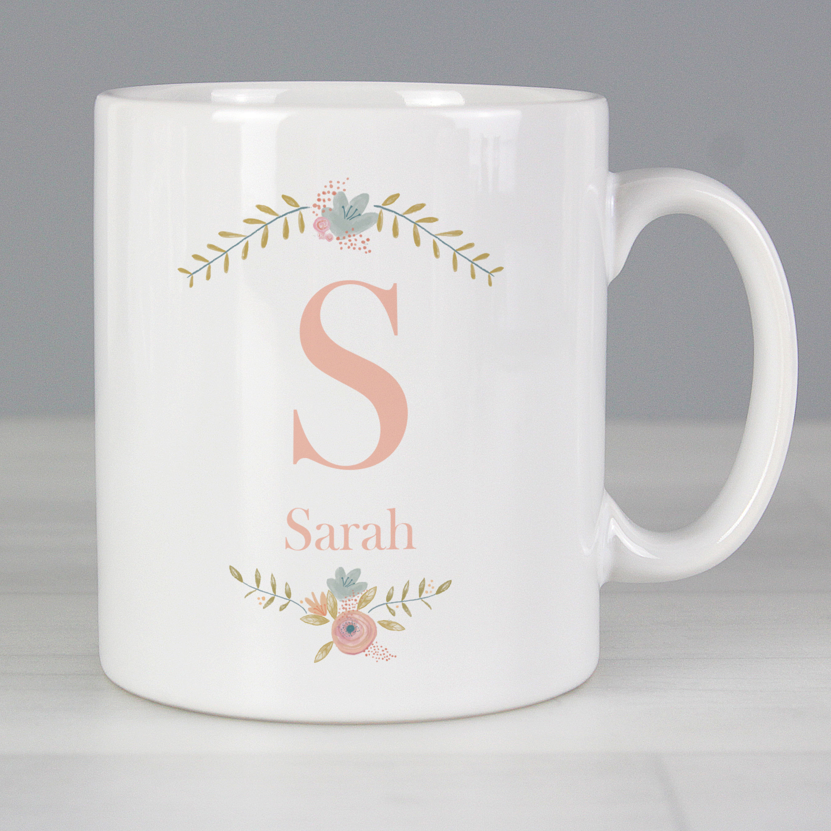 Personalised Floral Bouquet Mug.