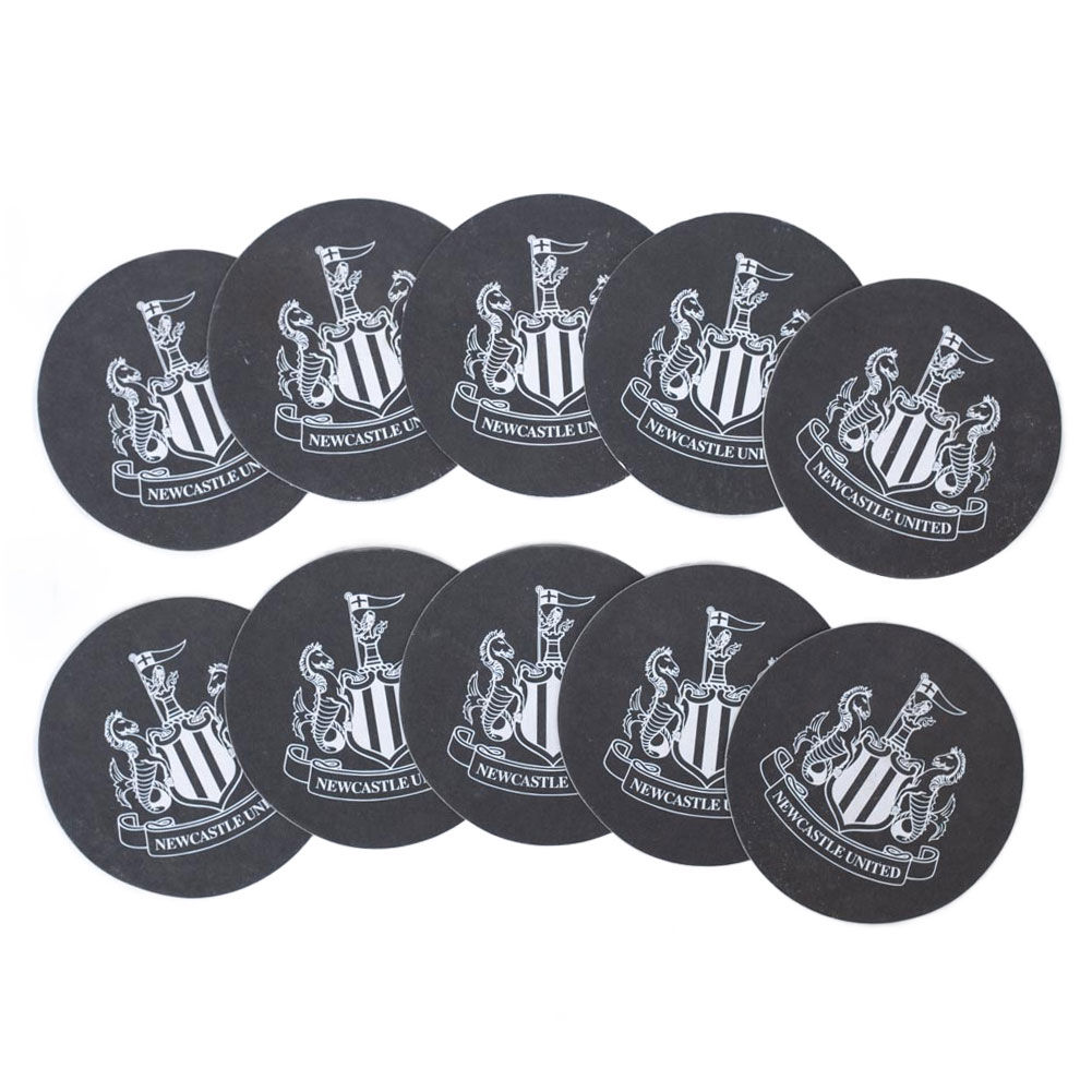 Newcastle United FC 10pk Beer Mat Set.