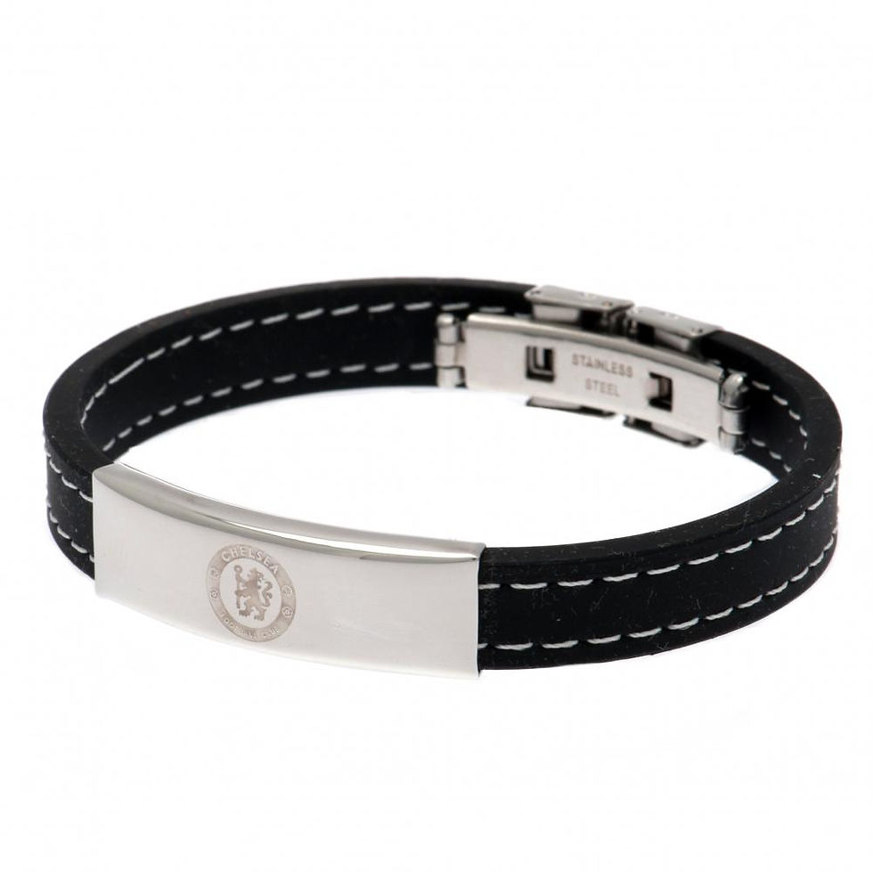 Chelsea FC Stitched Silicone Bracelet.