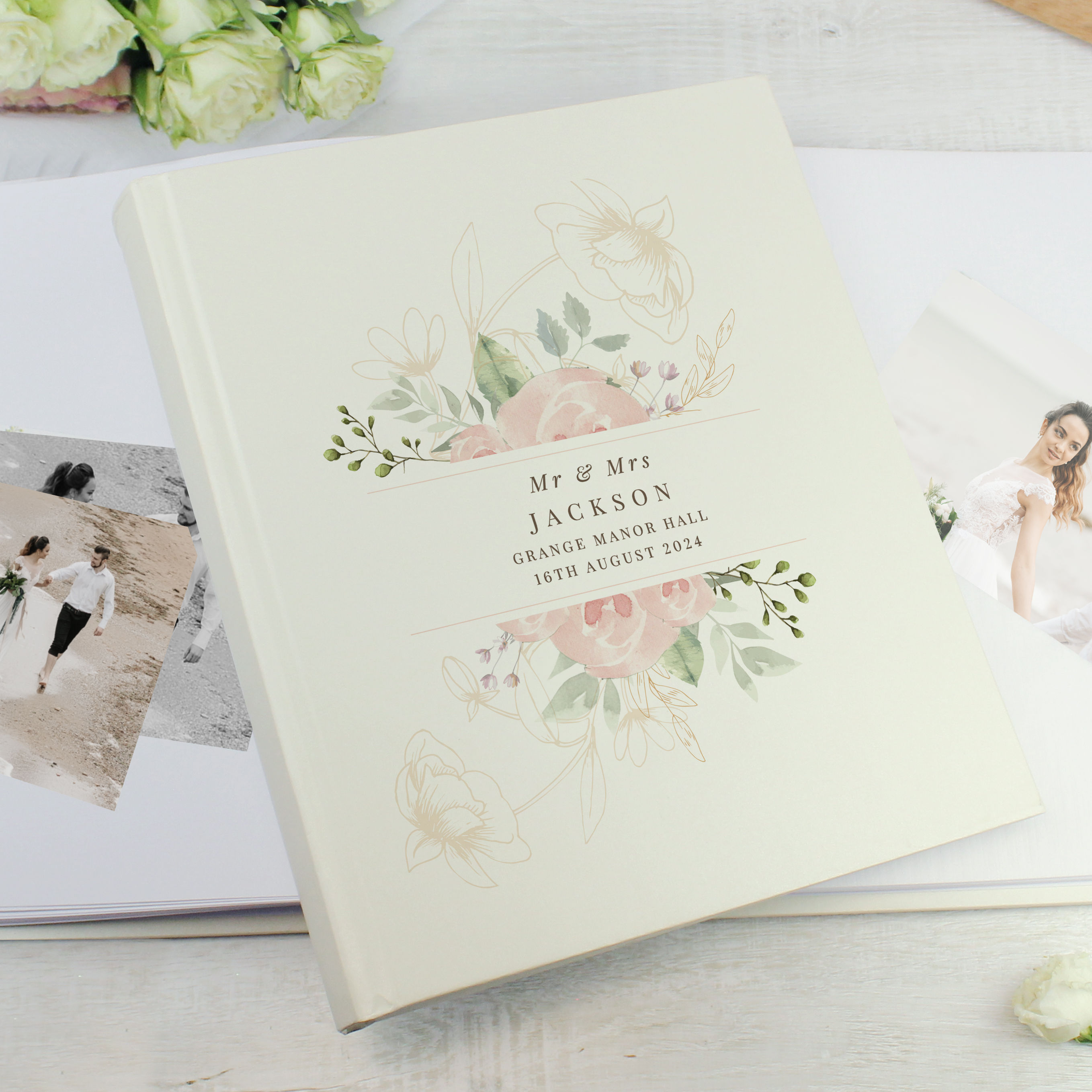 Personalised Floral Traditional Photo Album.