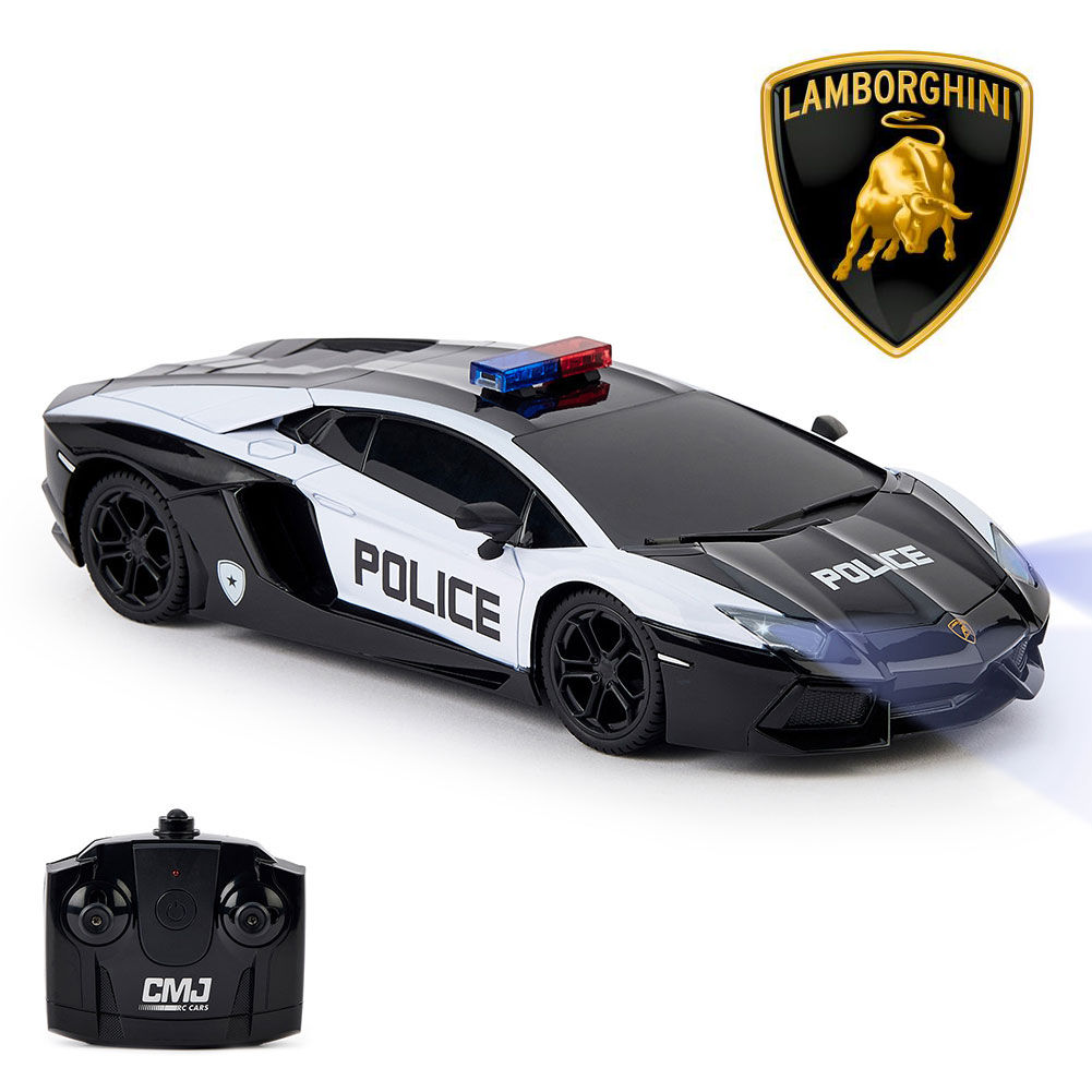 Lamborghini Aventador Radio Controlled Car 1:24 Scale Police.