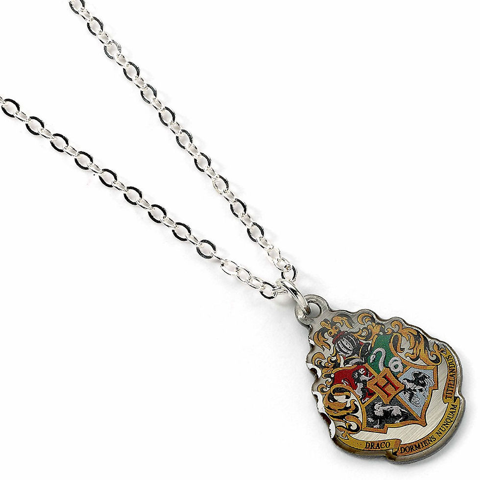 Harry Potter Silver Plated Necklace Hogwarts.