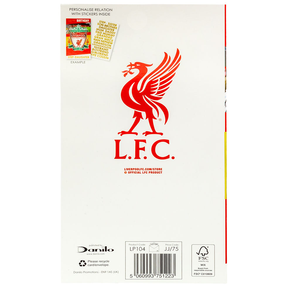 Thumbnail: Liverpool FC Personalised Birthday Card.
